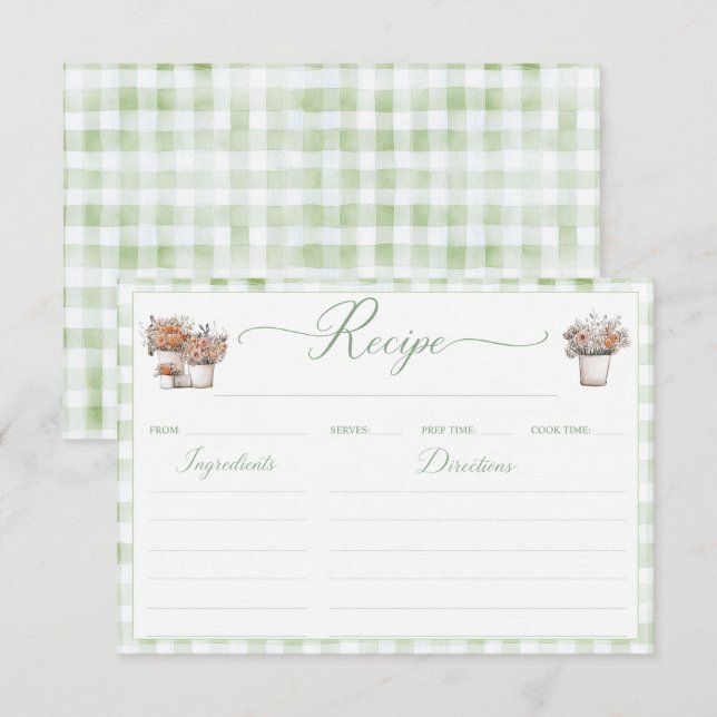 Carte de recette fantaisiste pour enterrement de v (Devant / Derrière)