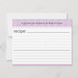 Carte de recette Fête des mariées