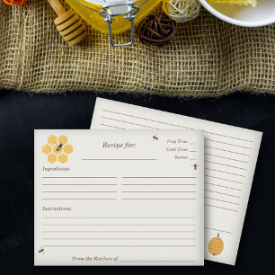 Carte de recette Fête des mariées abeille et peign