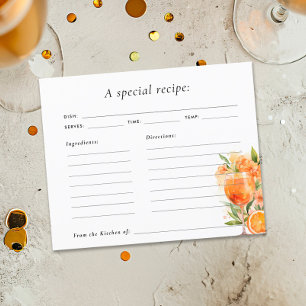 Carte de recette Fête des mariées Aperol Spritz