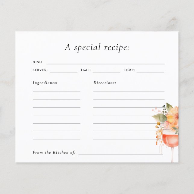 Carte de recette Fête des mariées Aperol Spritz (Devant)