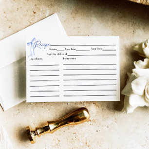 Carte de recette Fête des mariées Bleu Bow