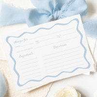 Carte de recette Fête des mariées bleue