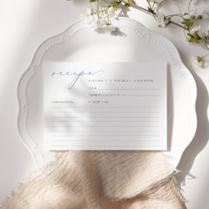 Carte de recette Fête des mariées bleue Dusty Scri