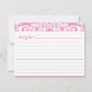Carte de recette Fête des mariées Damask rose