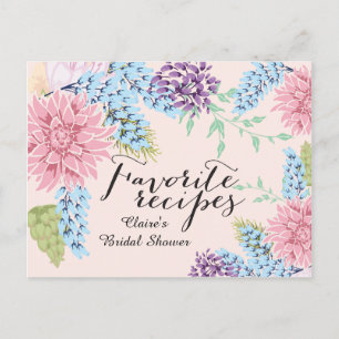Carte de recette Fête des mariées de bouquet de pr