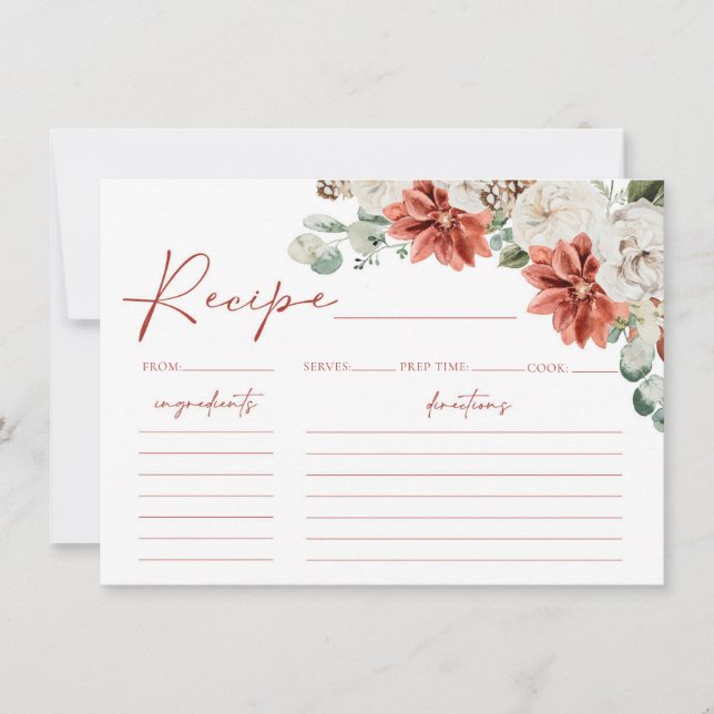 Carte de recette Fête des mariées de Noël d'hiver  (Devant)