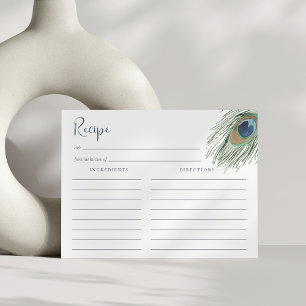 Carte de recette Fête des mariées de plume Peacock