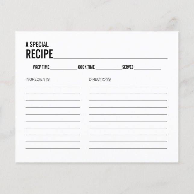 Carte de recette Fête des mariées de typographie s (Devant)