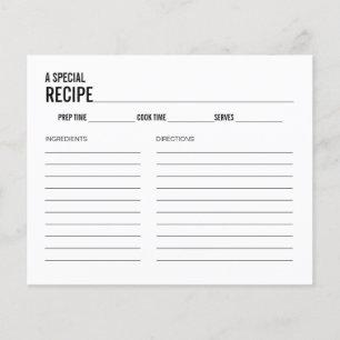 Carte de recette Fête des mariées de typographie s