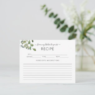 Carte de recette Fête des mariées Eucalyptus coule