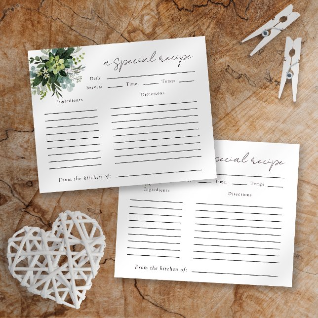 Carte de recette Fête des mariées Eucalyptus Water (Créateur téléchargé)