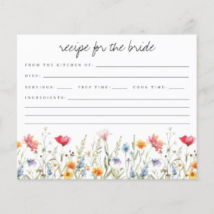 Carte de recette Fête des mariées fleur sauvage