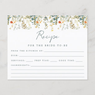 Carte de recette Fête des mariées fleur sauvage