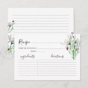 Carte de recette Fête des mariées fleur sauvage