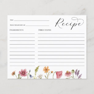 Carte de recette Fête des mariées fleur sauvage