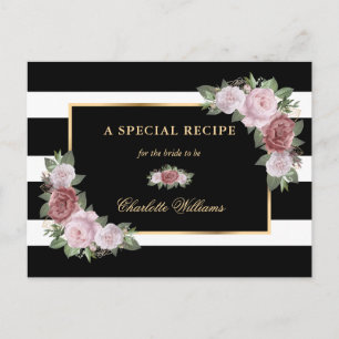 Carte de recette Fête des mariées florale Black Go
