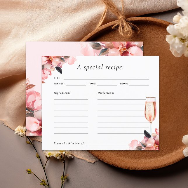Carte de recette Fête des mariées Petals & Prosecc (Créateur téléchargé)