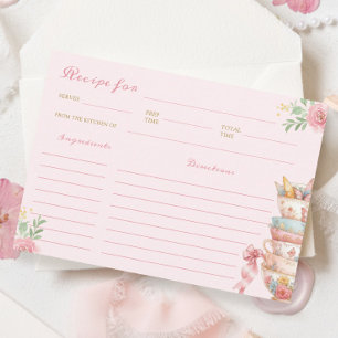 Carte de recette Fête des mariées Tea Party