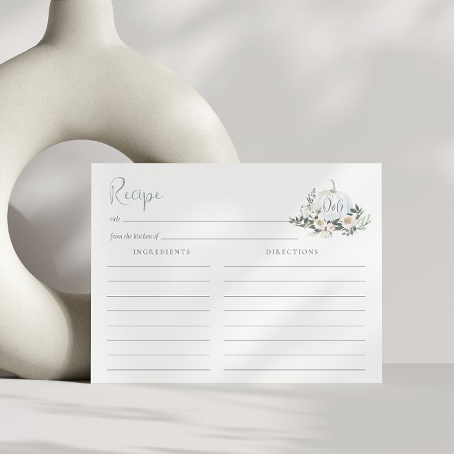 Carte de recette Fête des mariées verte Citrouille (Créateur téléchargé)