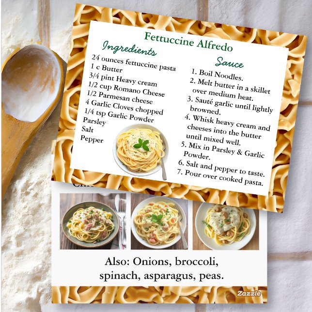 Carte de recette Fettuccini Alfredo (Créateur téléchargé)