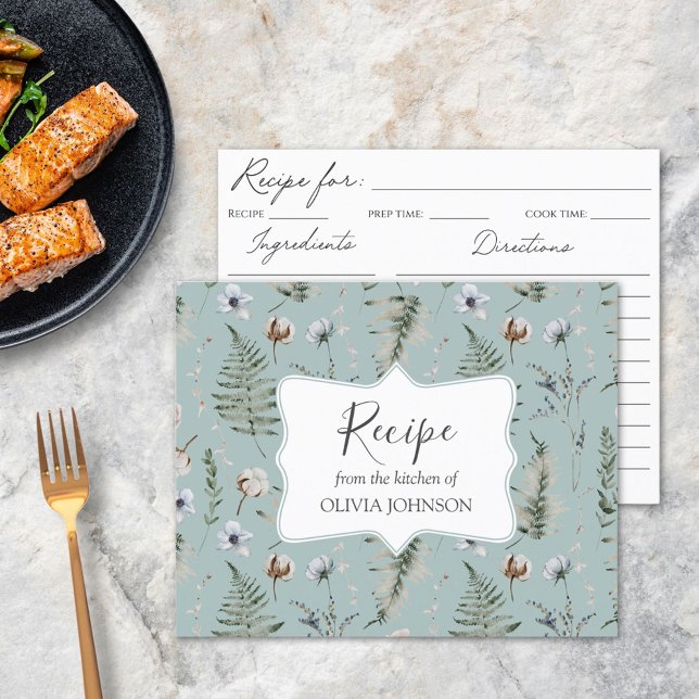 Carte de recette Fleur de forêt florale botanique (In situ)