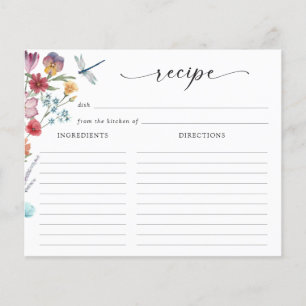 Carte de recette fleur sauvage