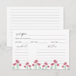 Carte de recette florale