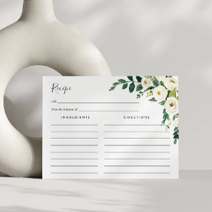 Carte de recette florale Alabaster