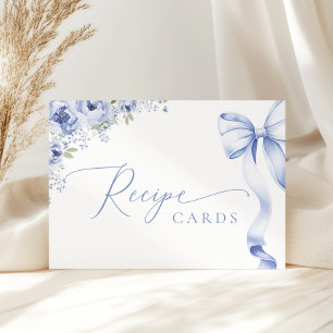 Carte de recette florale avec quelque chose de ble