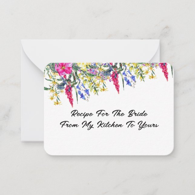 carte de recette florale botanique (Devant)