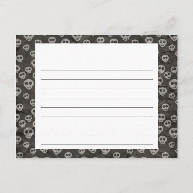 Carte de recette Halloween Skulls éffrayant (Devant)