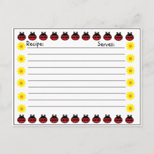 Carte de recette Ladybug