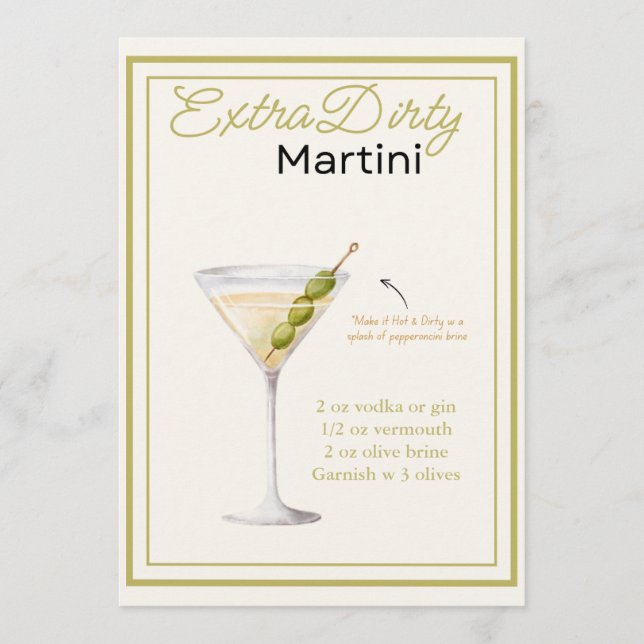 Carte de recette Martini extra sale (Devant)