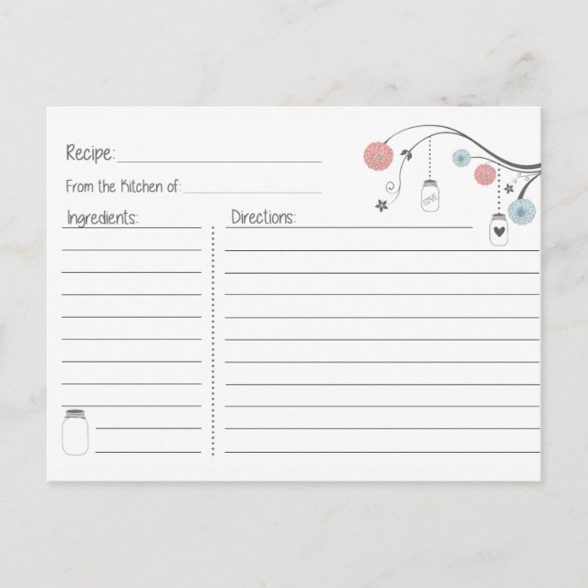 Carte de recette Mason Jar Tree (Devant)