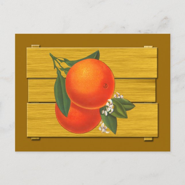 Carte de recette Oranges Vintage Crate Art (Devant)
