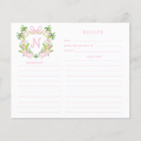 Carte de recette Palm Beach Cabana Crest Monogram