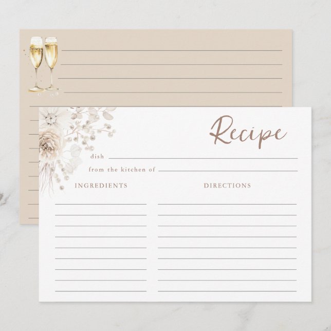 Carte de recette Perles et Prosecco (Devant / Derrière)