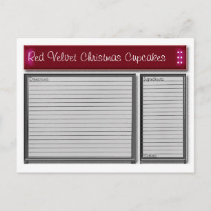 Carte de recette personnalisée Accents rouges