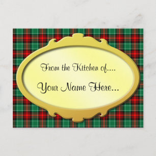 Carte de recette personnalisée Red Green Holiday P