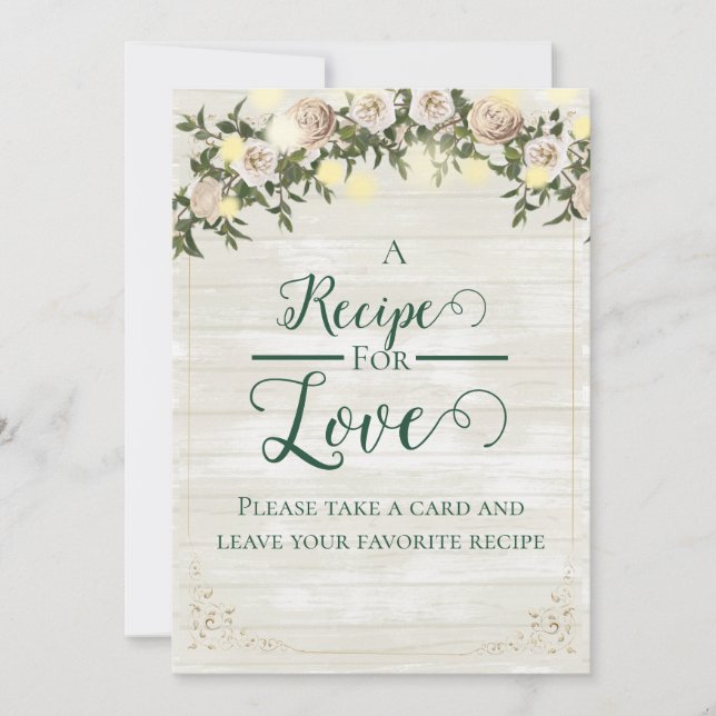 Carte de recette plate pour Baby Shower Thème Mais (Devant)