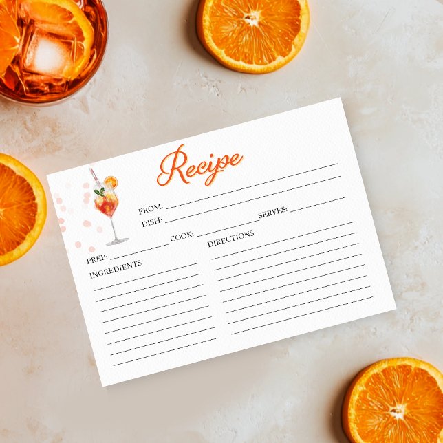 Carte de recette pour la douche nuptiale "Coup de  (Créateur téléchargé)