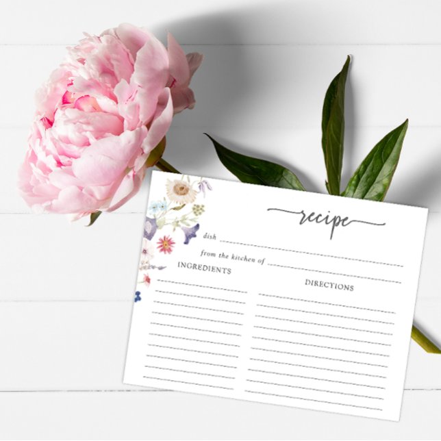 Carte de recette pour la fête de mariage (Créateur téléchargé)