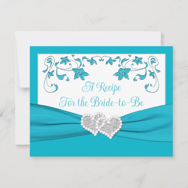 Carte de recette pour les Coeurs d'Amour Turquoise (Devant)
