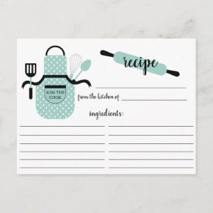 Carte de recette pour outils cuisine Retro Mint Ap