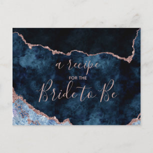 Carte de recette Rose bleu marine Fête des mariées