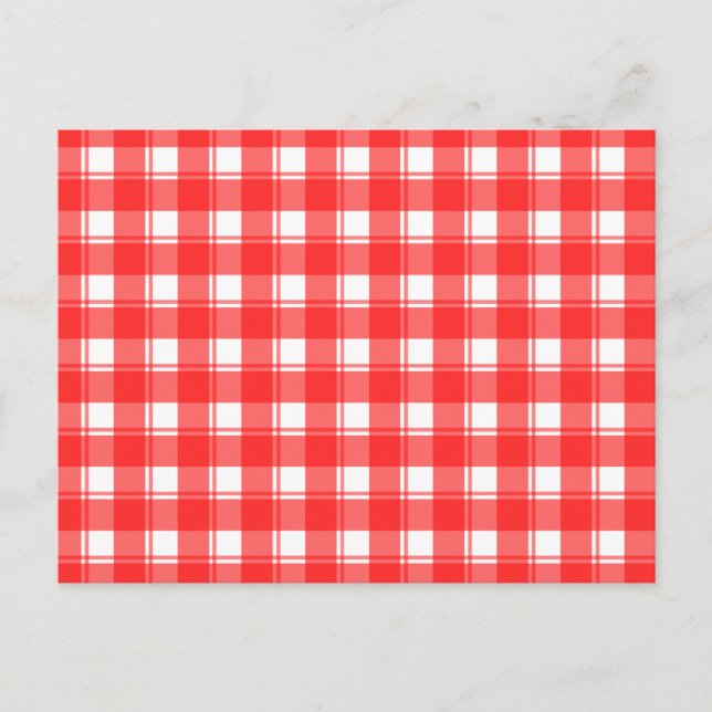 Carte de recette rouge blanc pays plaid (Devant)