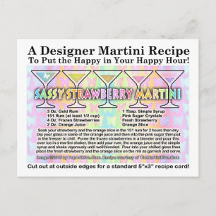 Carte de recette Sassy Strawberry Spring Martini R
