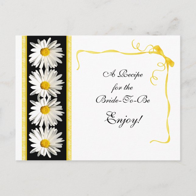 Carte de recette Shasta Daisy pour la mariée à êtr (Devant)