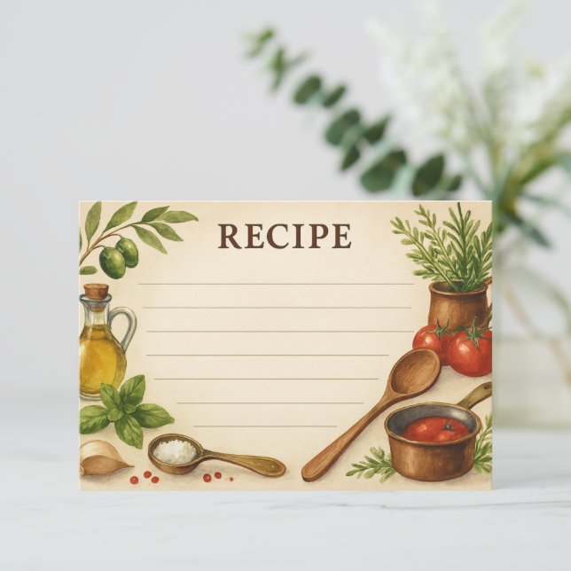 Carte de recette Toscane intemporelle (Debout devant)